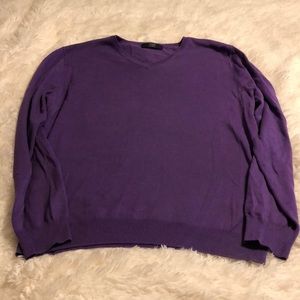 J Crew purple sweater XL